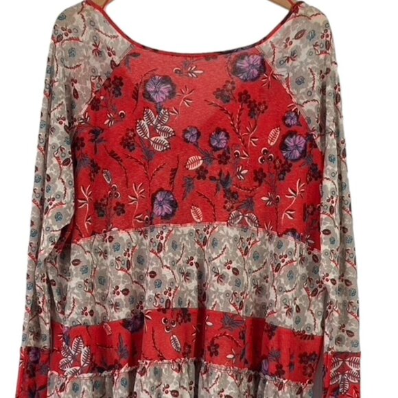 Free People Isabella Floral Cherry Tunic Top - Picture 7 of 12